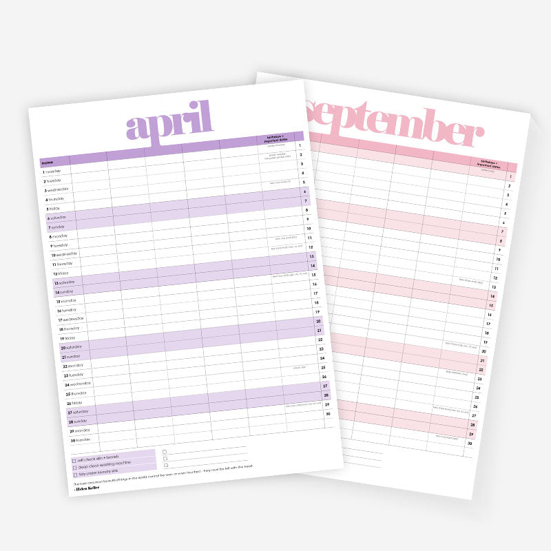 Page A Day Notepad Calendar 2025 Printable - Dyane Grethel