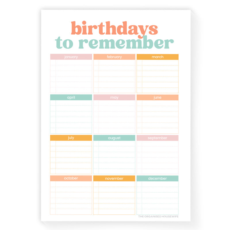 Birthday Calendar