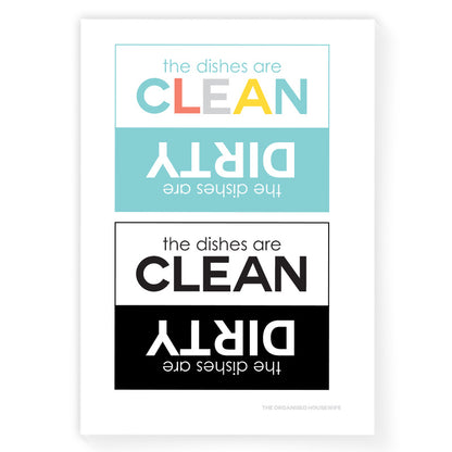 Clean & Dirty Dishwasher Label
