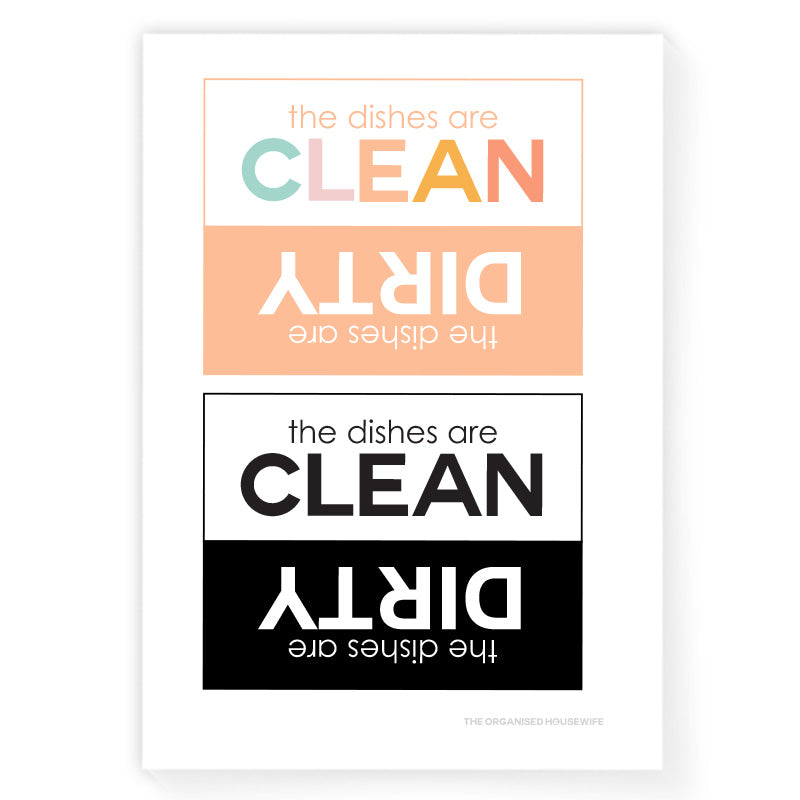 Clean & Dirty Dishwasher Label