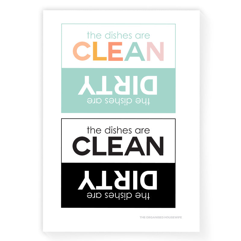 Clean & Dirty Dishwasher Label