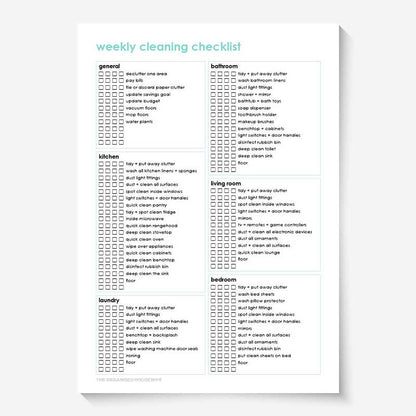 The Ultimate Monthly Cleaning Checklists