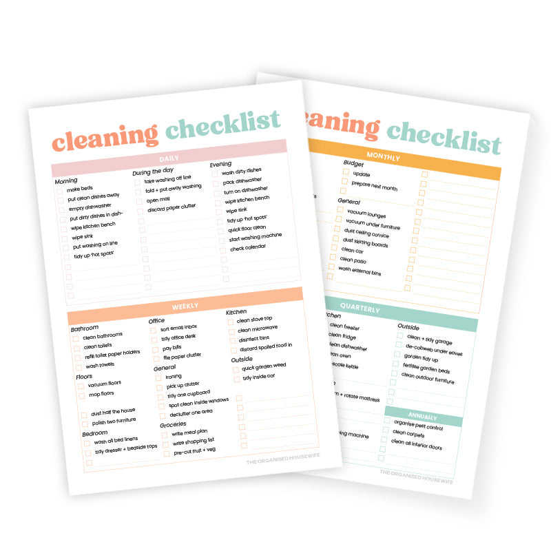 Cleaning Checklist