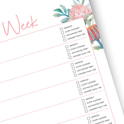 Weekly Meal Planner (with tick boxes) - Australiana