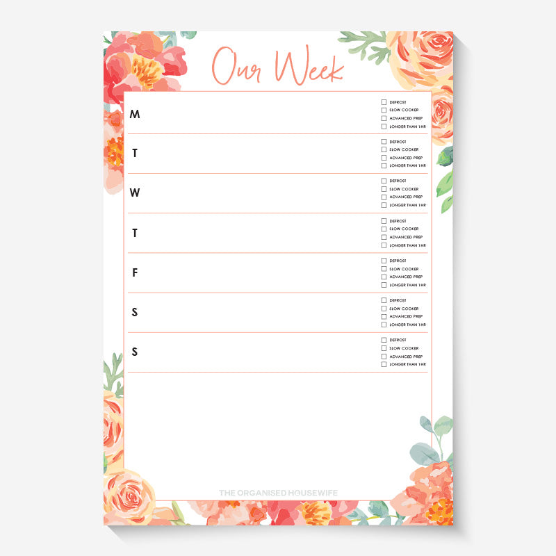 Planner | Choose Your Start Month | Weekly Planner | cheapest Hourly Planner | Custom Planner | Personal Planner | Life Planner | Kraft Floral