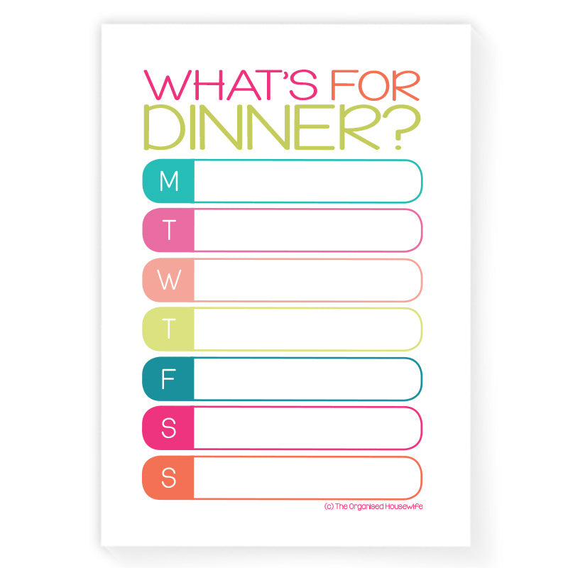 A4 Weekly Meal Planner