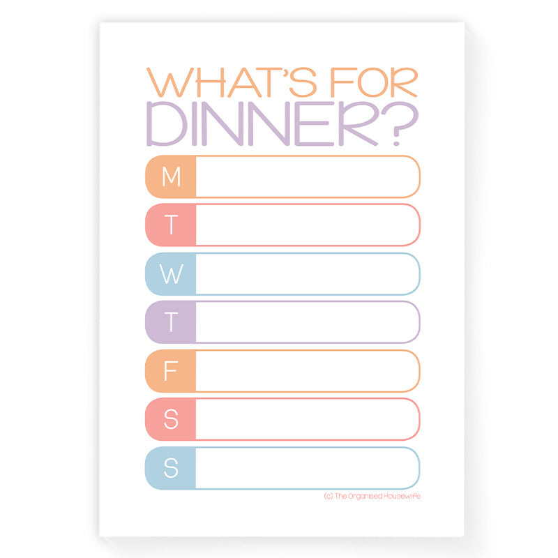 A4 Weekly Meal Planner