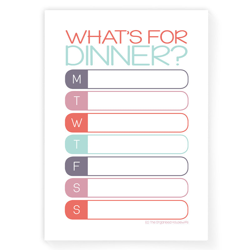 A4 Weekly Meal Planner