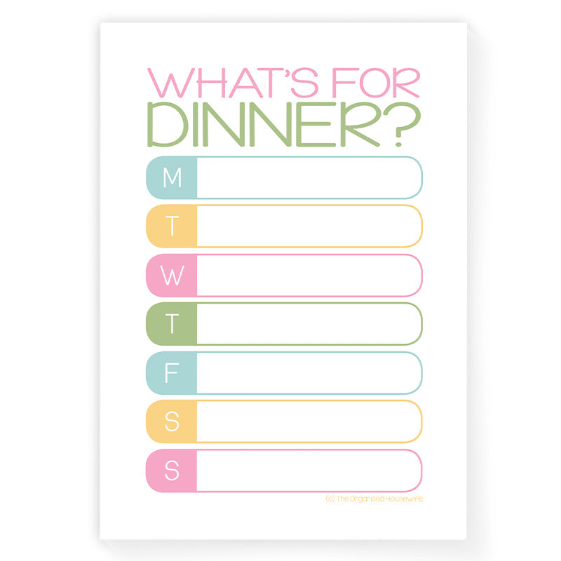 A4 Weekly Meal Planner