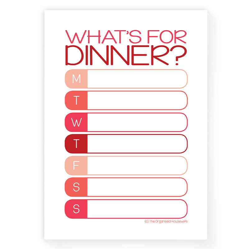 A4 Weekly Meal Planner