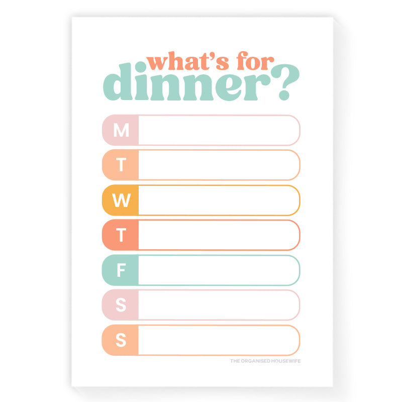 A4 Weekly Meal Planner