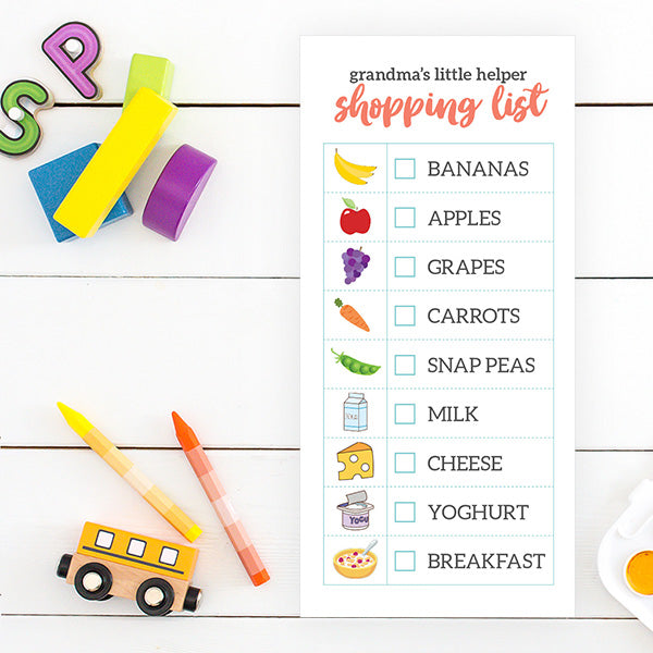 Kids Grocery Shopping List - Grandma's