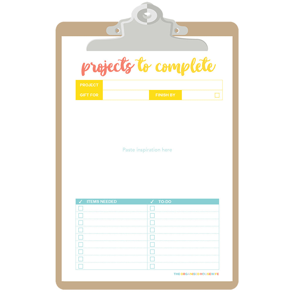 Projects To Complete