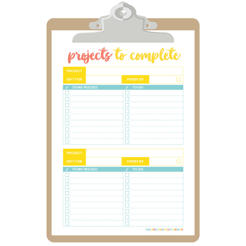 Projects To Complete