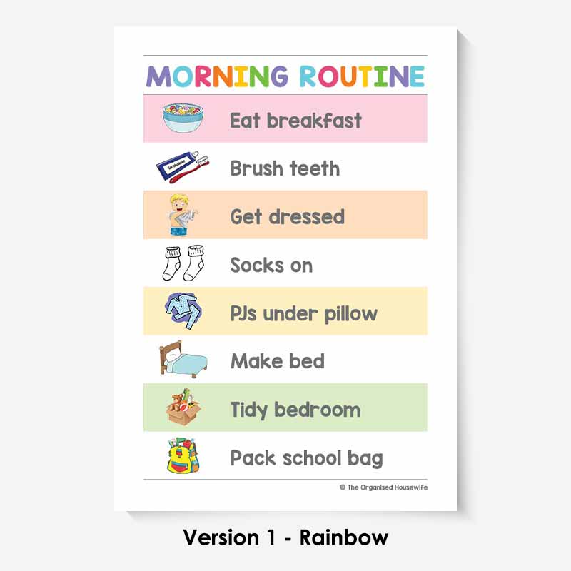 Kids Routine Charts - Morning – OrganisedHQ