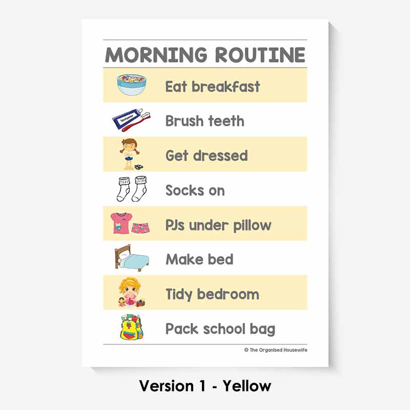 Kids Routine Charts - Morning