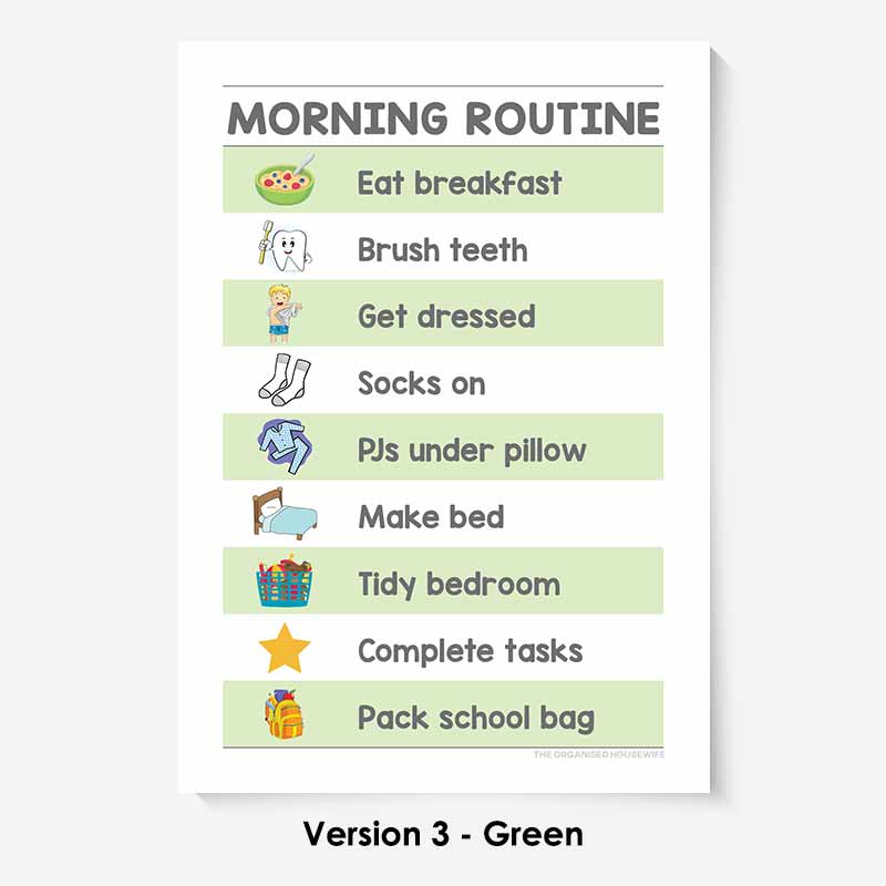 Kids Routine Charts - Morning