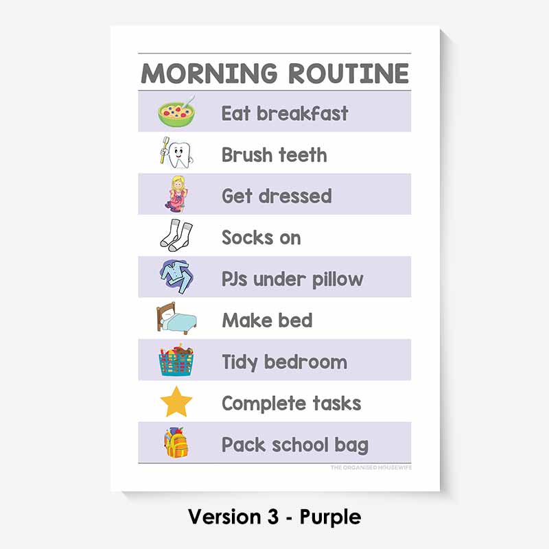 Kids Routine Charts - Morning