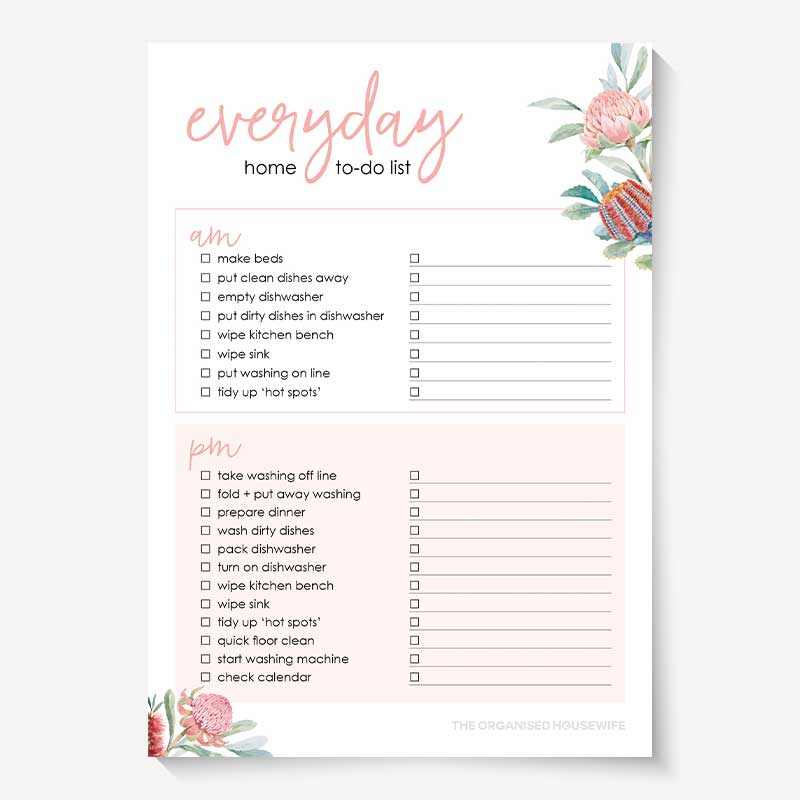 Everyday Home Task List Notepads - Australiana