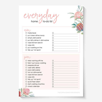 Everyday Home Task List Notepads - Australiana