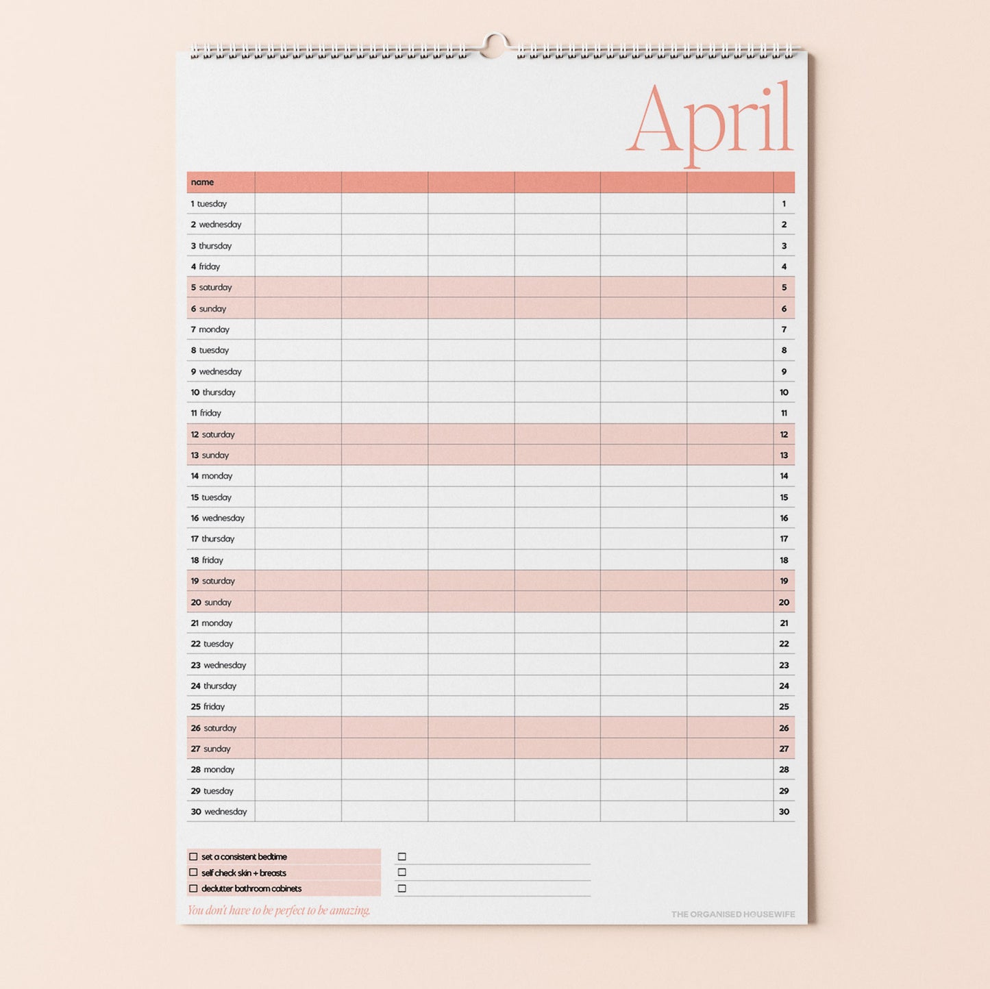 2025 Printable Family Wall Calendar