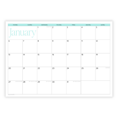 2025 A2 Monthly Planner Calendar