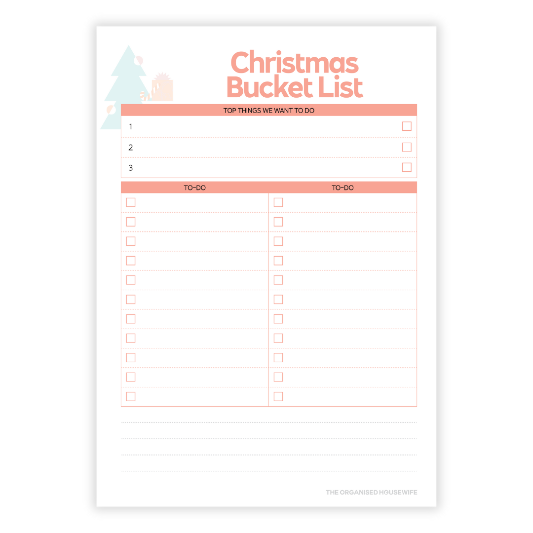 2025 Christmas Planner
