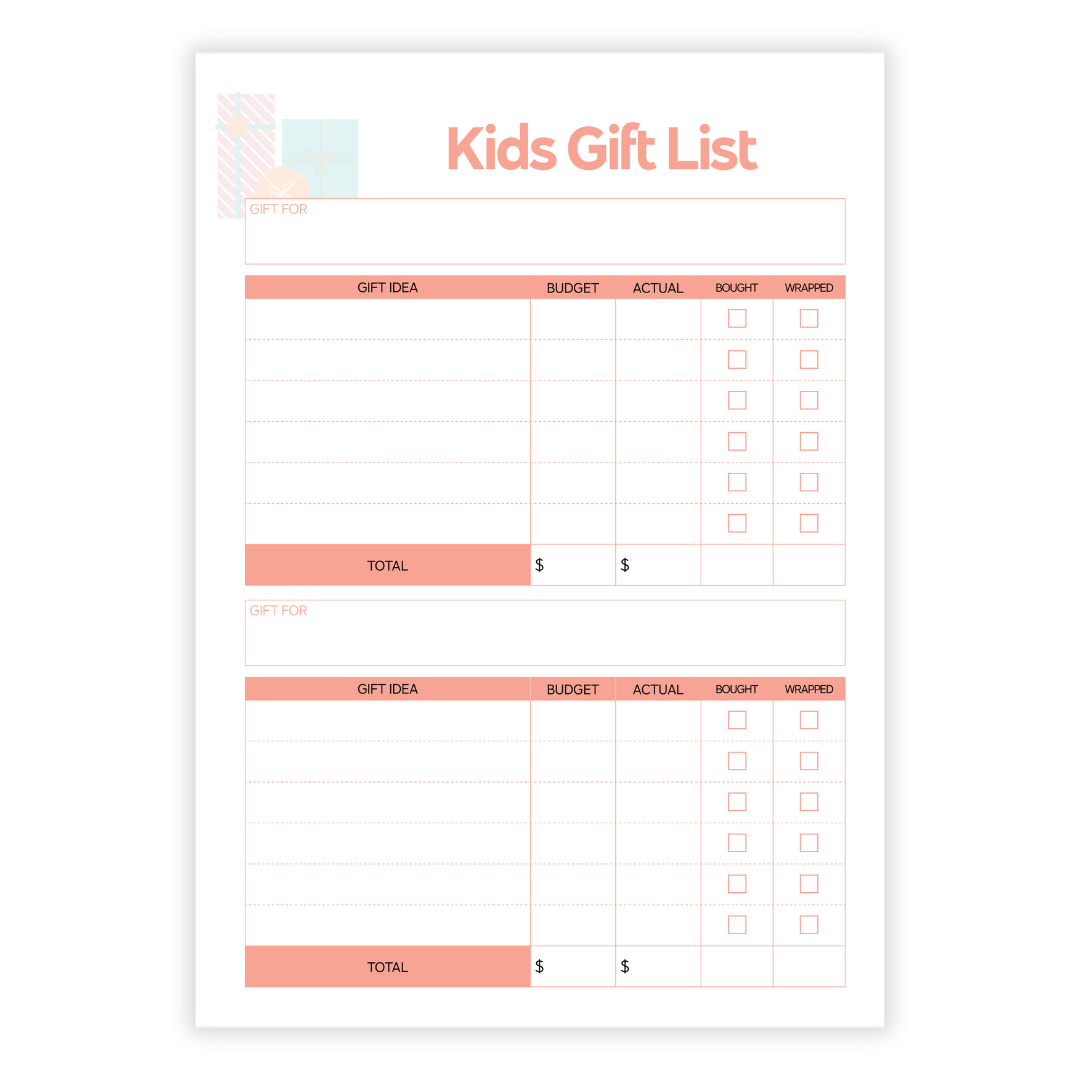 2025 Christmas Planner
