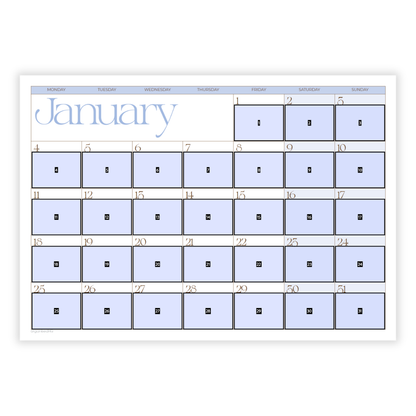 2027 A3 Monthly Planner Calendar