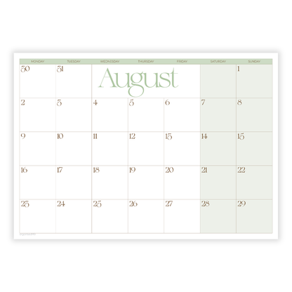 2027 A3 Monthly Planner Calendar