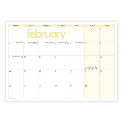 2026 A2 Monthly Planner Calendar