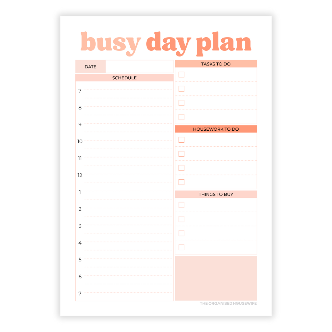 Busy Day Plan