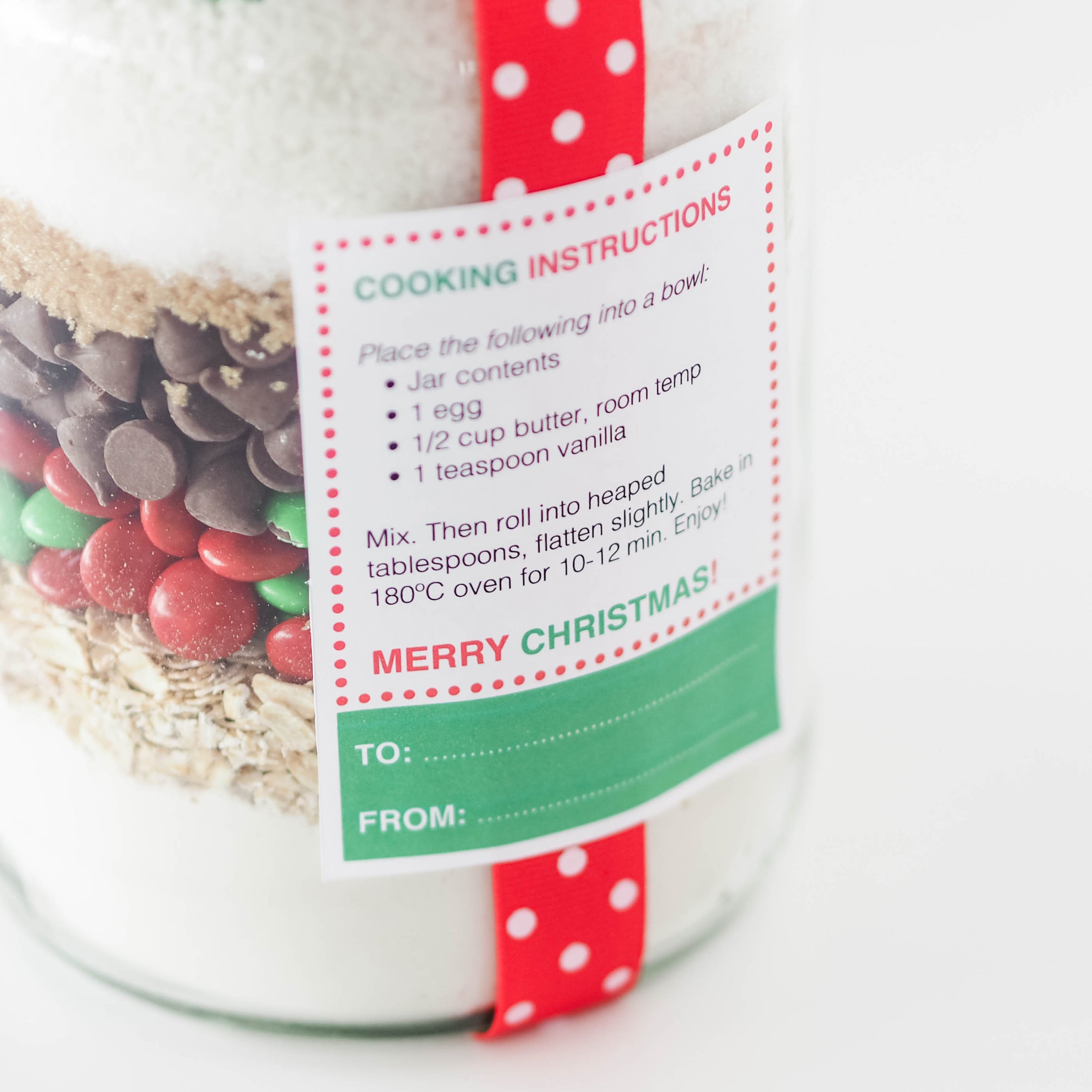 Christmas Cookies in a Jar Labels – OrganisedHQ