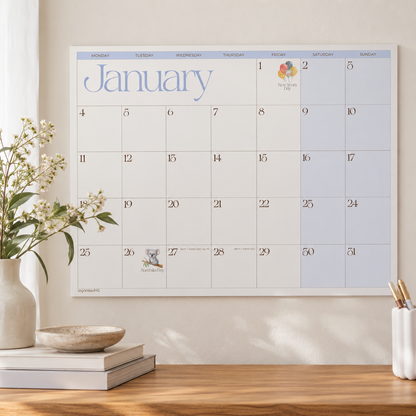 2027 A2 Monthly Planner Calendar