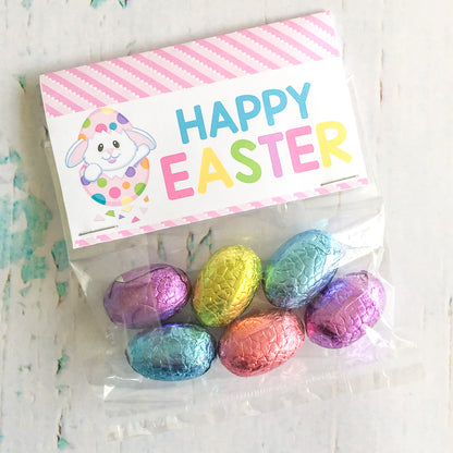 Easter Bag Topper - Happy Easter - Pink or Green