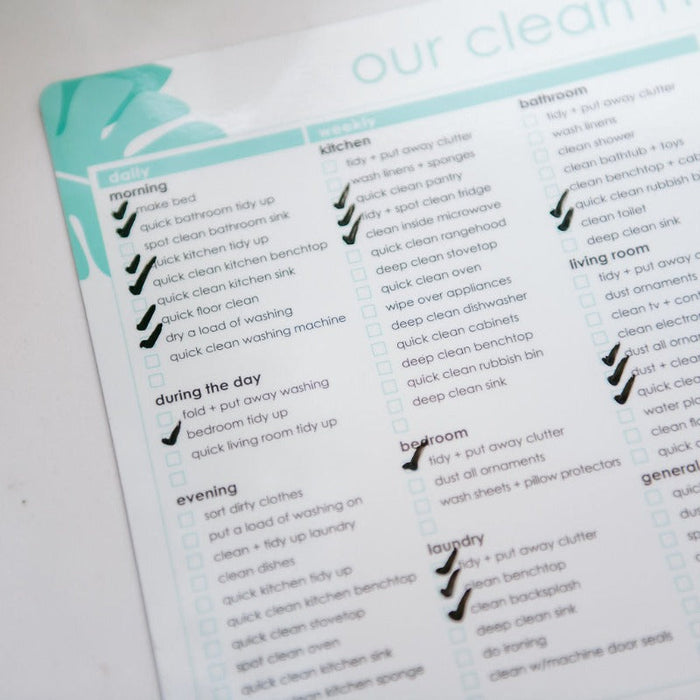 Whiteboard Cleaning Checklist — OrganisedHQ