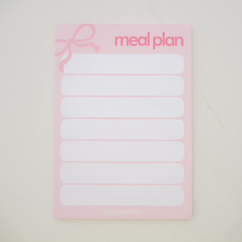 Weekly Meal Plan Notepad