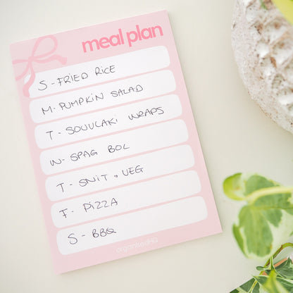 Weekly Meal Plan Notepad