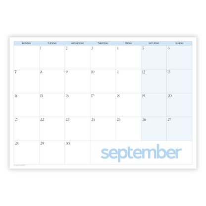 2026 A2 Monthly Planner Calendar