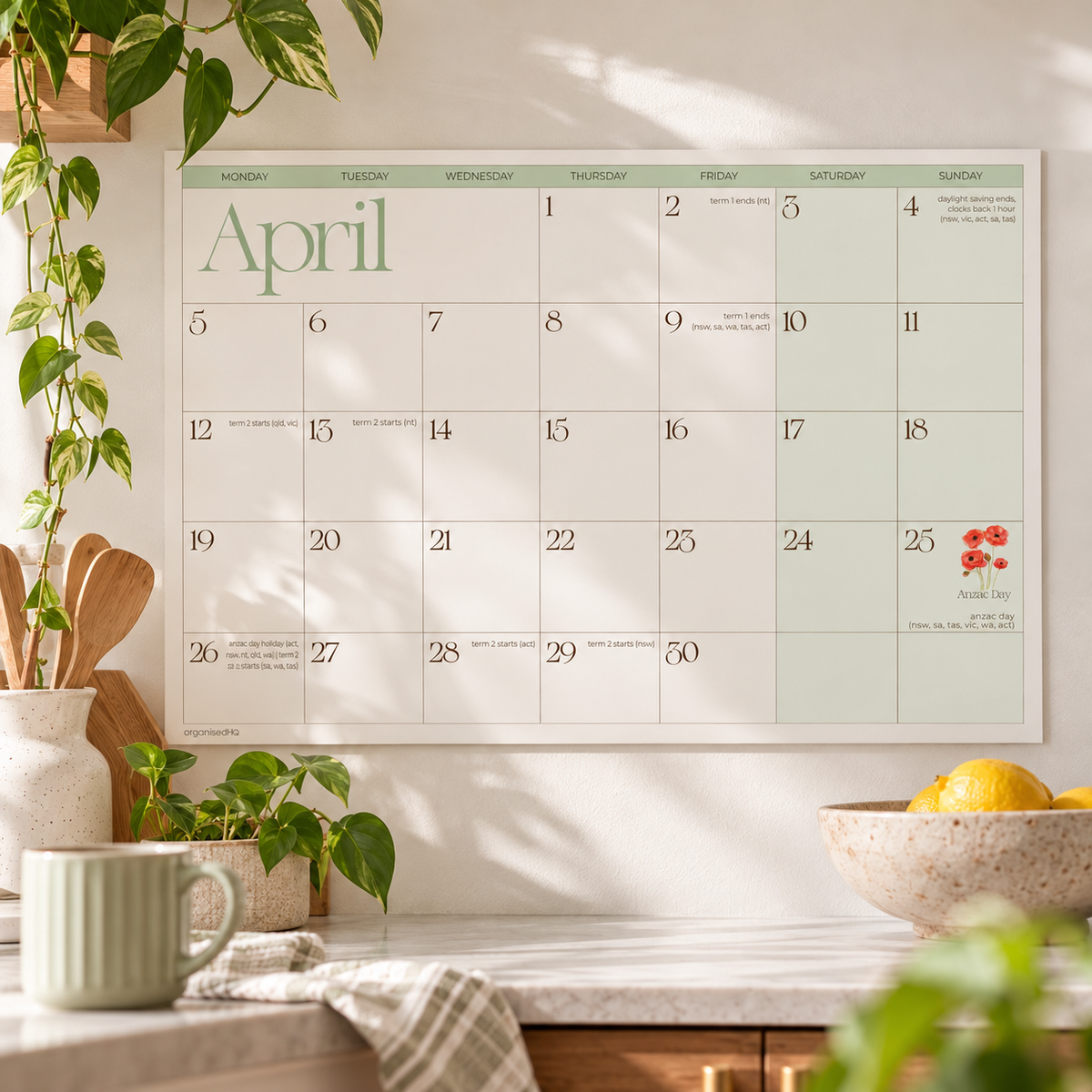 2027 A3 Monthly Planner Calendar