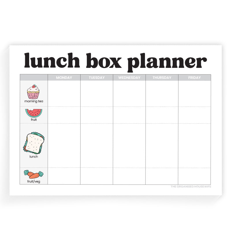 Lunch Box Planner – Organised HQ