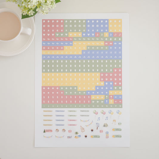 2027 Calendar Sticker Sheet
