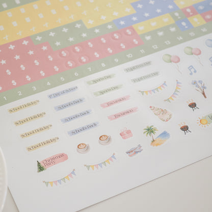 2027 Calendar Sticker Sheet