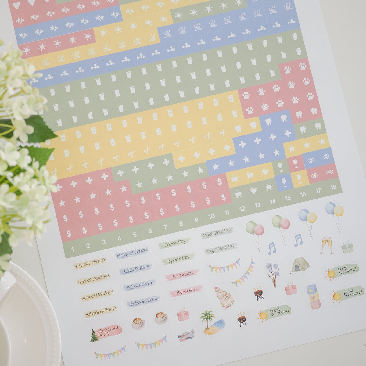 2027 Calendar Sticker Sheet
