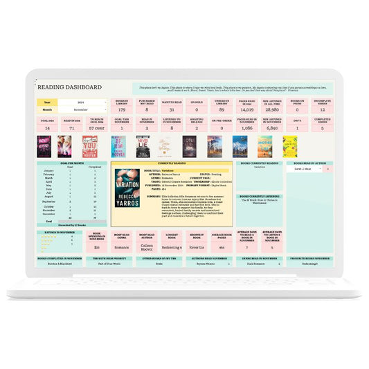 Ultimate Book Tracker Spreadsheet