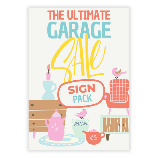 Garage Sale Printable Signs & Checklist Pack