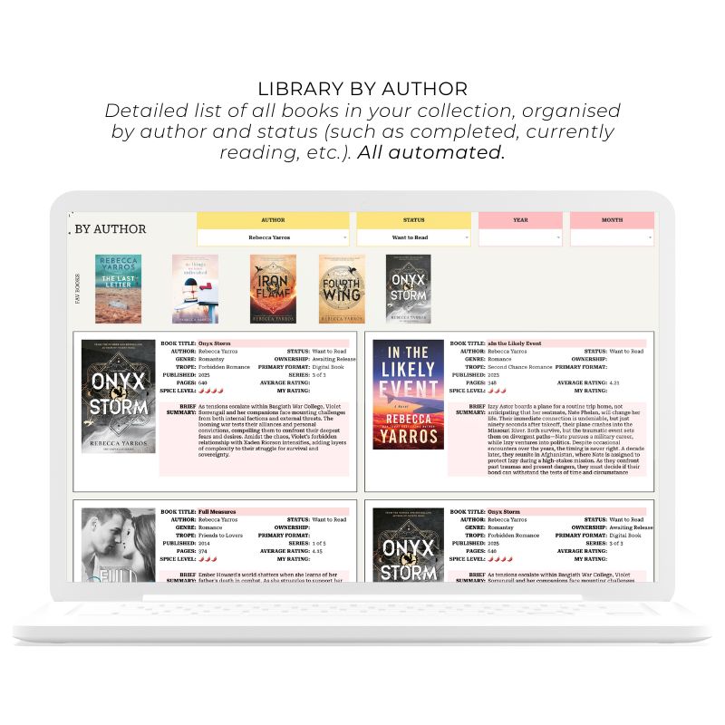 Ultimate Book Tracker Spreadsheet