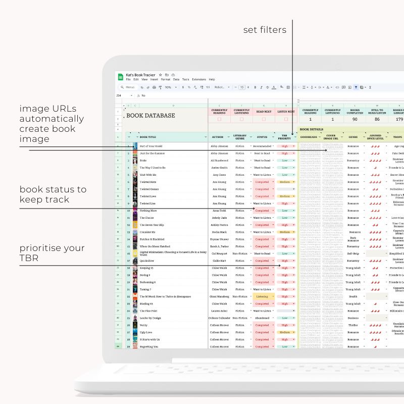 Ultimate Book Tracker Spreadsheet