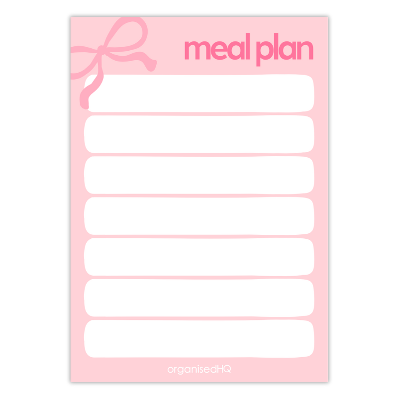 PREORDER: Weekly Meal Plan Notepad