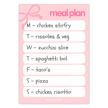 PREORDER: Weekly Meal Plan Notepad
